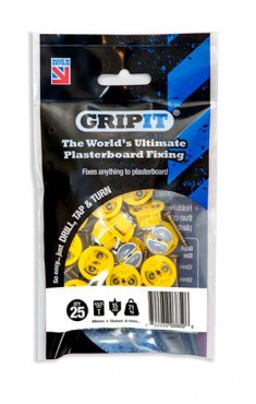 Gripit Yellow Plasterboard Fixings 15mm Pack of 25